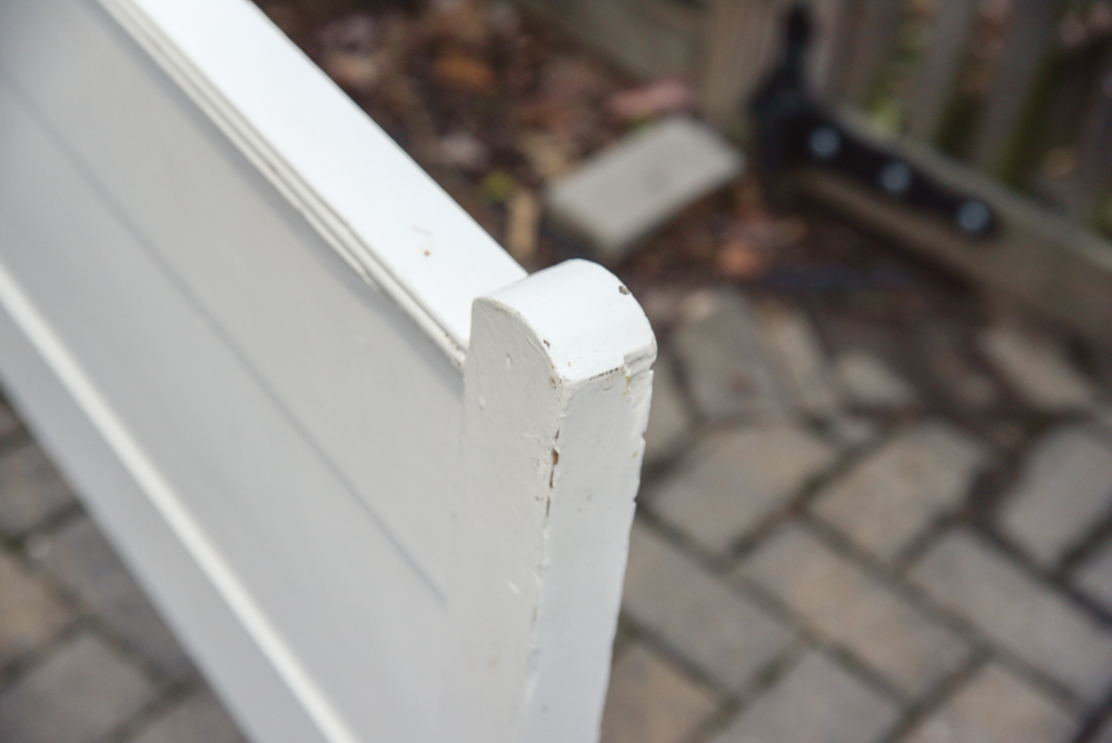 Eastlake Painted Oak Twin Bed Frame