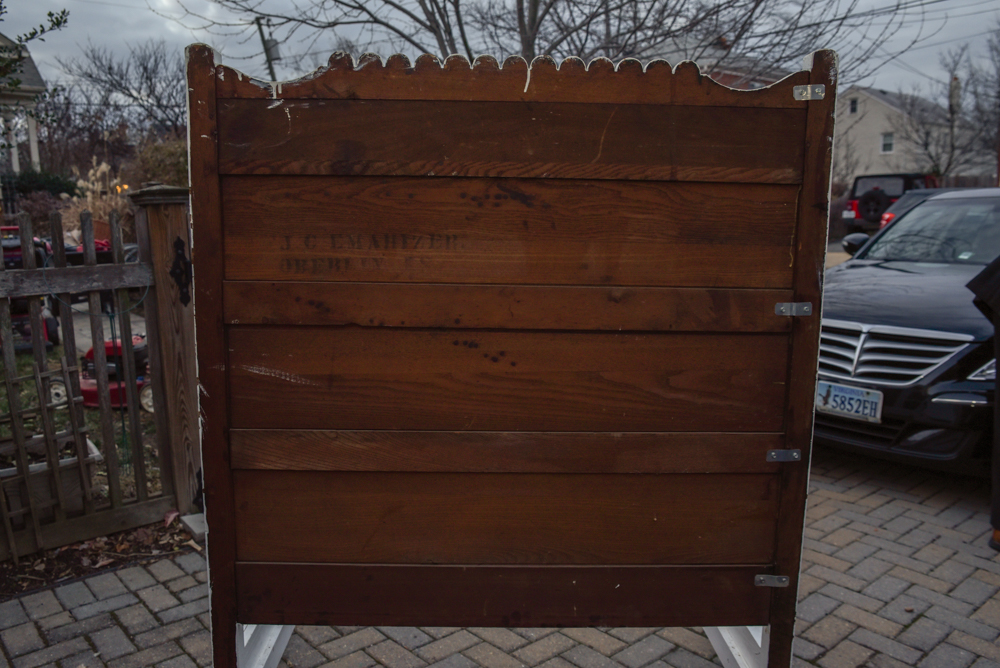 Eastlake Painted Oak Twin Bed Frame