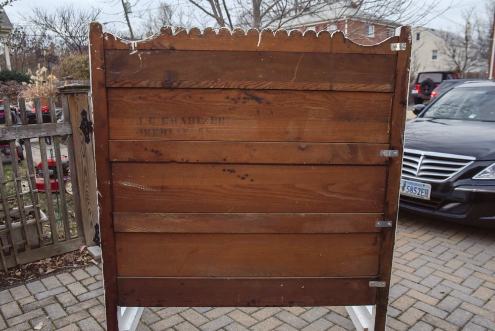 Eastlake Painted Oak Twin Bed Frame