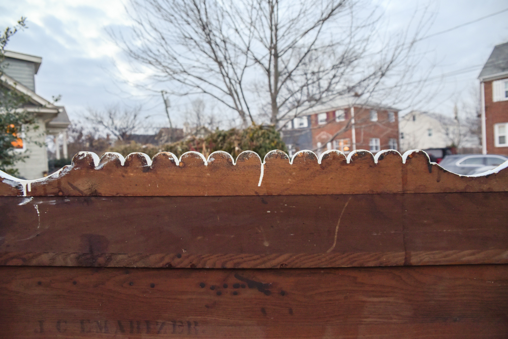 Eastlake Painted Oak Twin Bed Frame