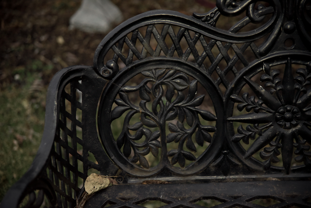 Wrought Iron Outdoor Bench