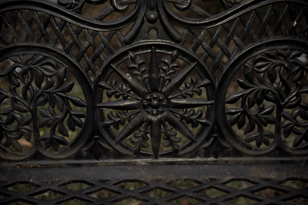 Wrought Iron Outdoor Bench