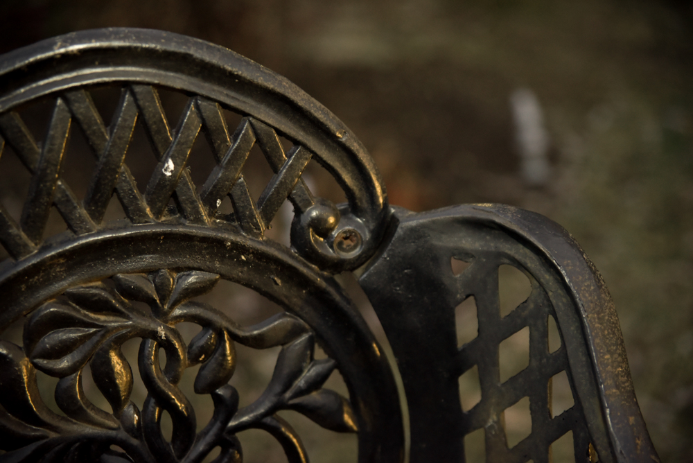 Wrought Iron Outdoor Bench