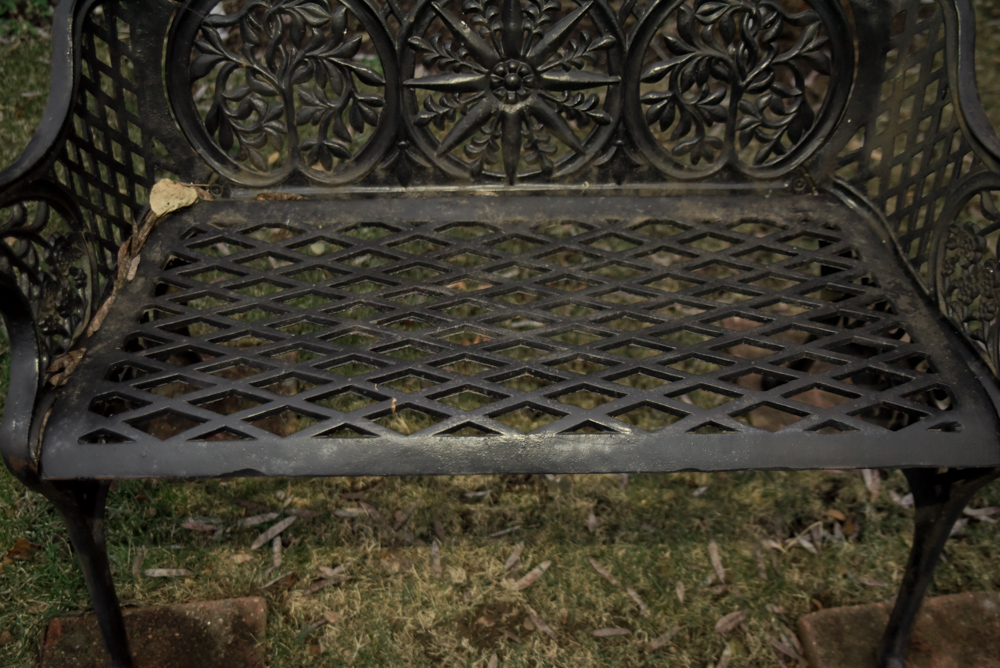 Wrought Iron Outdoor Bench