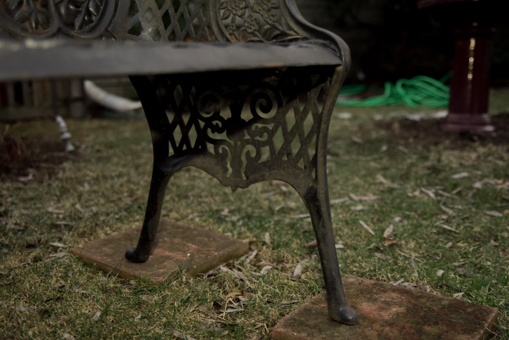 Wrought Iron Outdoor Bench