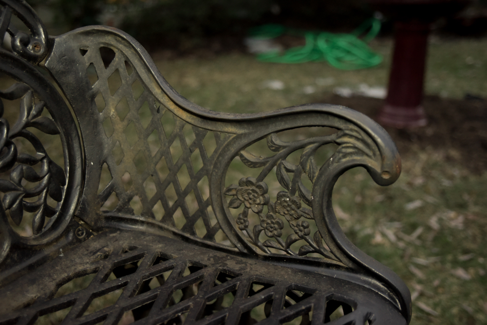 Wrought Iron Outdoor Bench