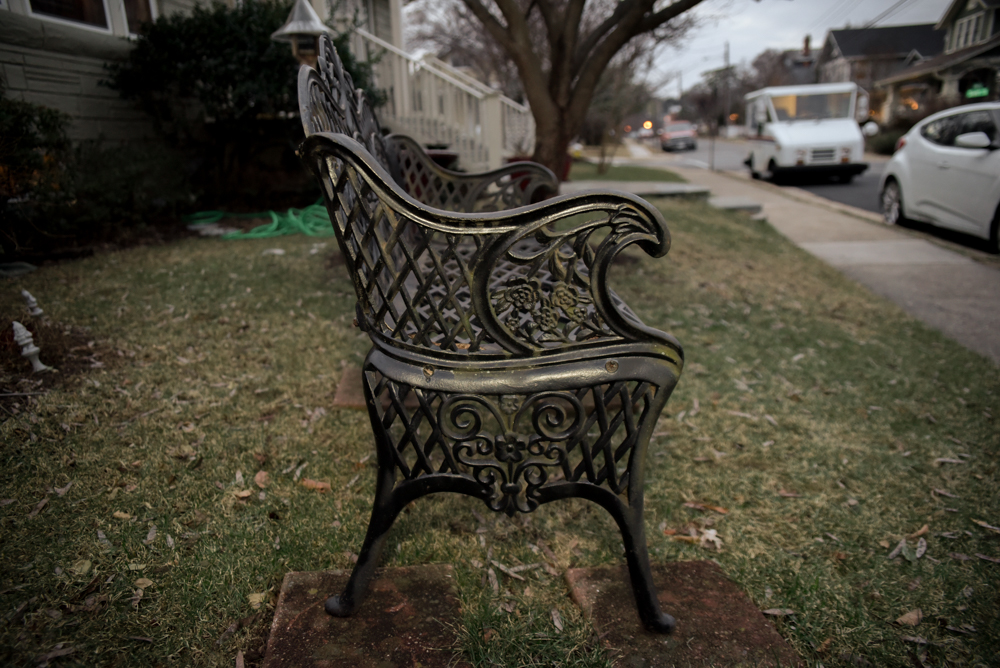 Wrought Iron Outdoor Bench