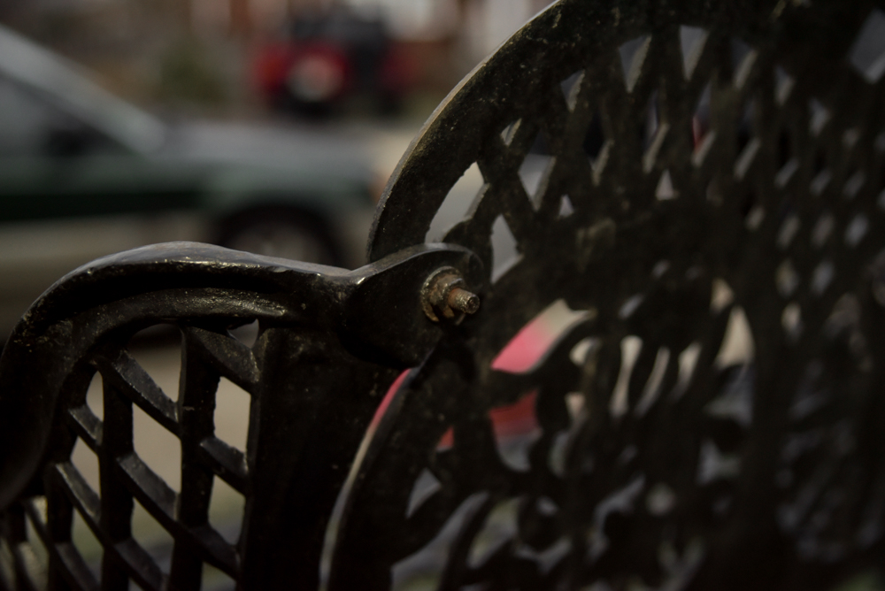 Wrought Iron Outdoor Bench
