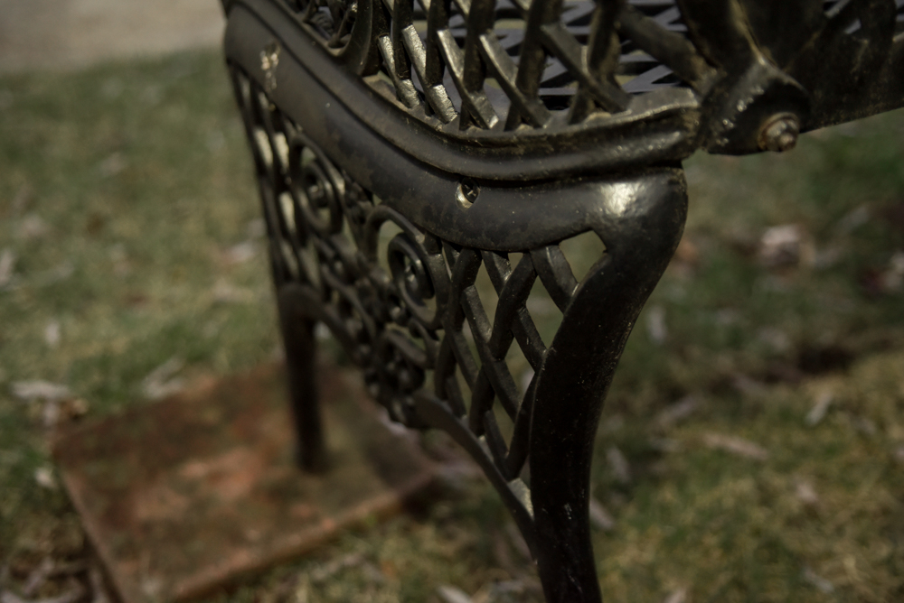 Wrought Iron Outdoor Bench