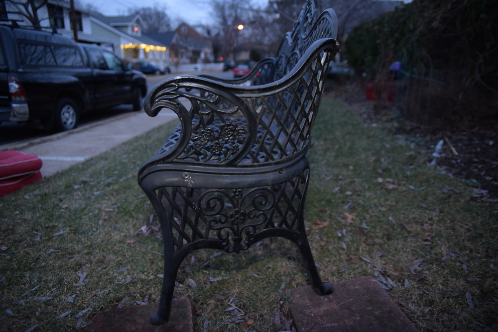 Wrought Iron Outdoor Bench