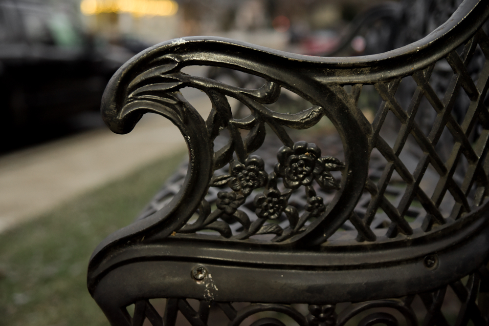 Wrought Iron Outdoor Bench