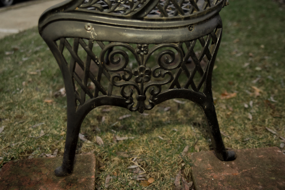 Wrought Iron Outdoor Bench