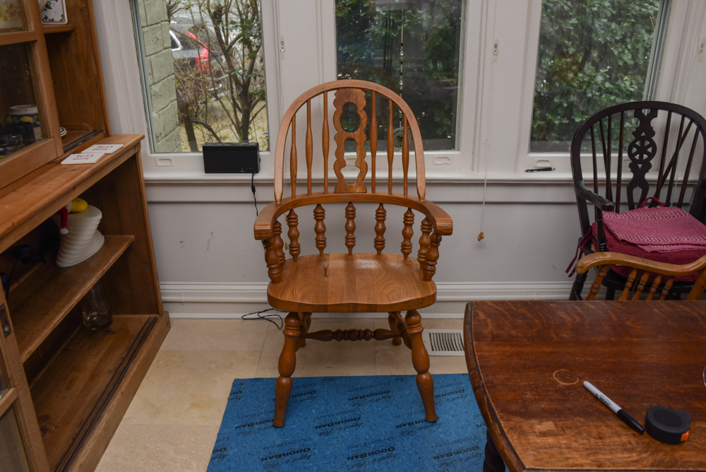 Pair of Vintage Windsor Style Armchairs