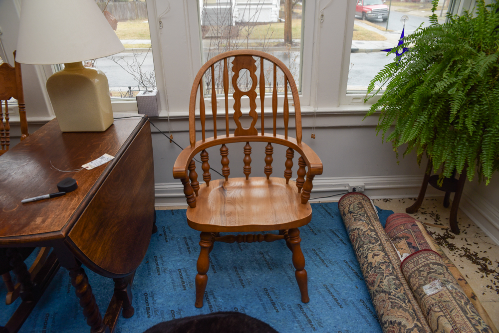 Pair of Vintage Windsor Style Armchairs