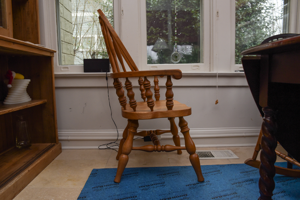 Pair of Vintage Windsor Style Armchairs