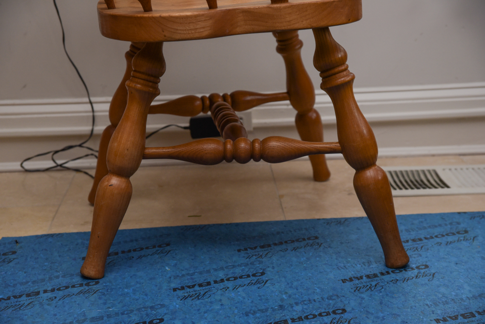 Pair of Vintage Windsor Style Armchairs