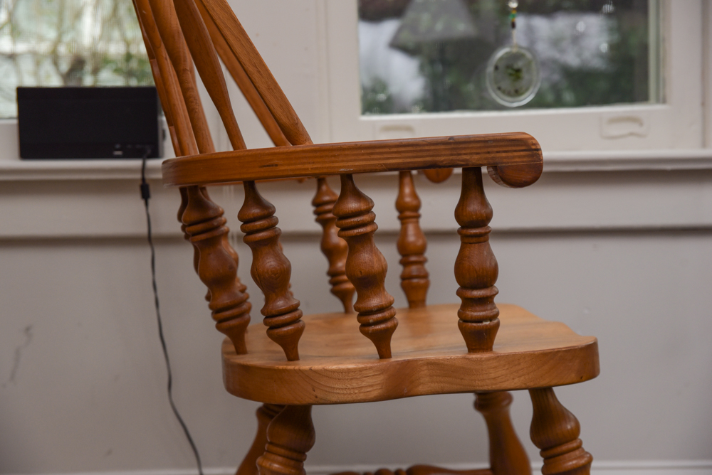 Pair of Vintage Windsor Style Armchairs