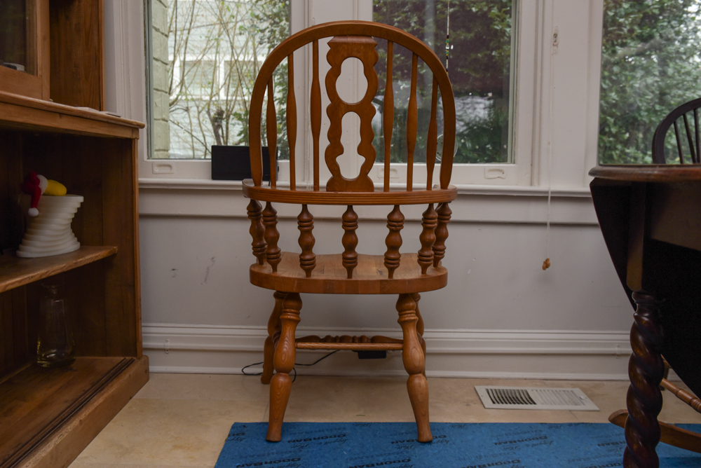 Pair of Vintage Windsor Style Armchairs