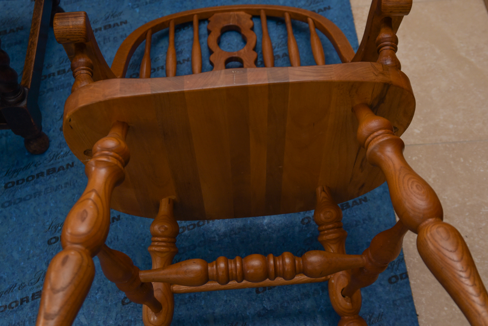 Pair of Vintage Windsor Style Armchairs