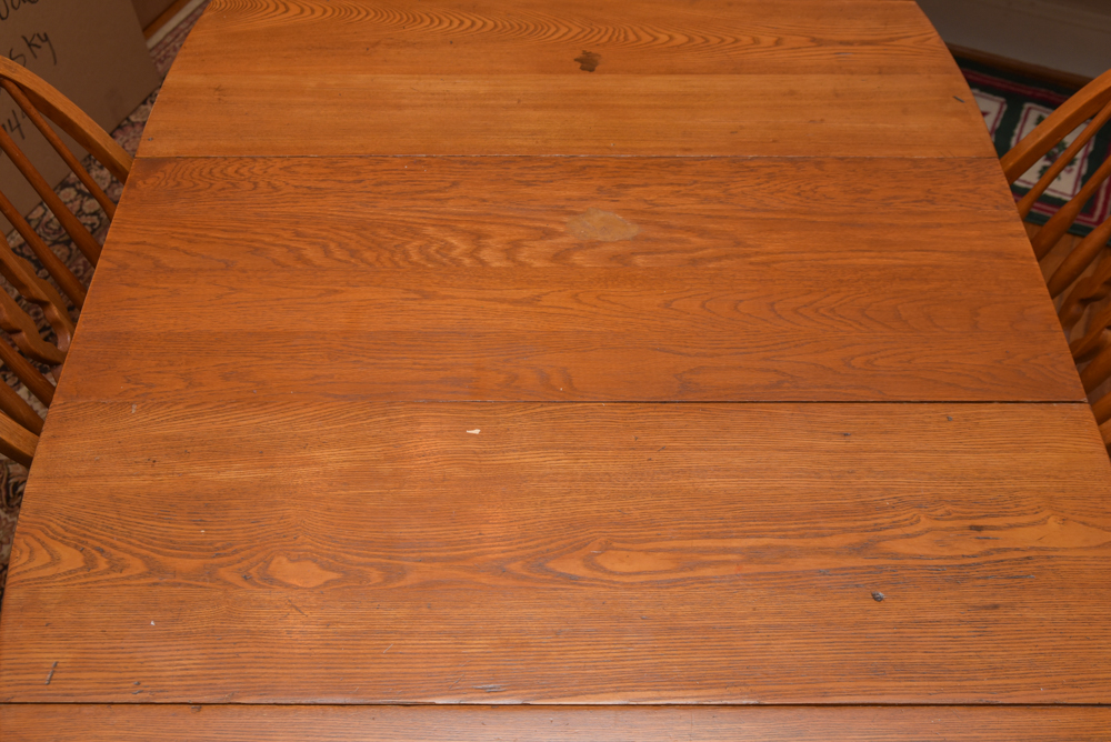 Vintage Dining Table with Windsor Style Chairs