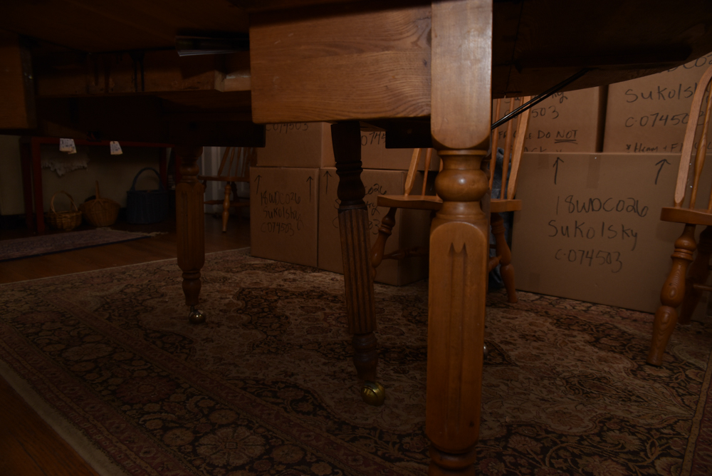 Vintage Dining Table with Windsor Style Chairs