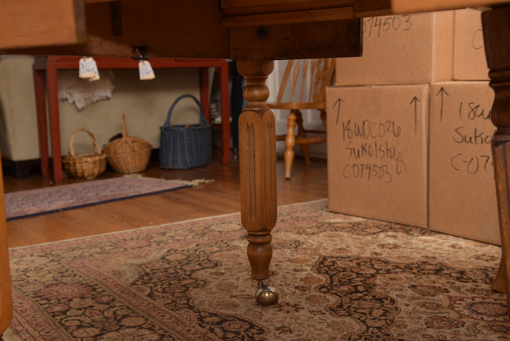 Vintage Dining Table with Windsor Style Chairs
