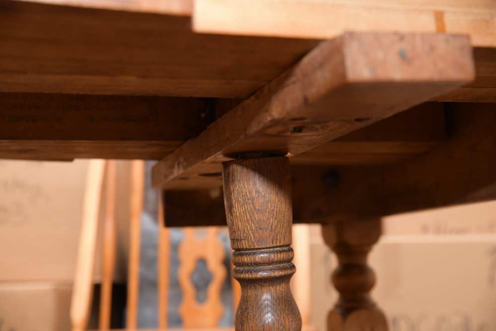 Vintage Dining Table with Windsor Style Chairs