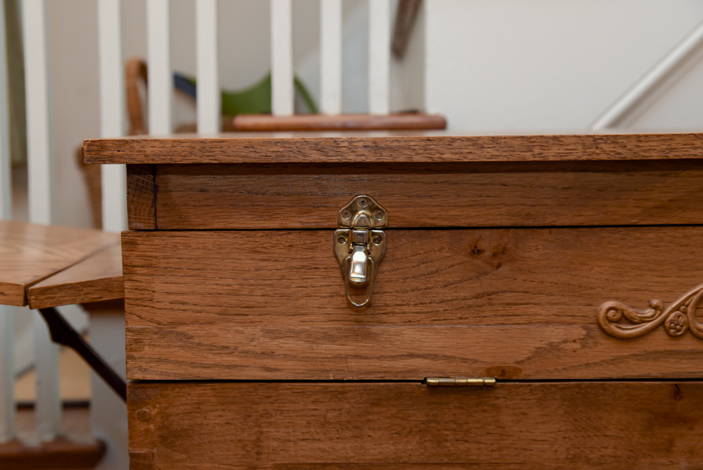 Hand-Crafted Oak Chest-on-Stand