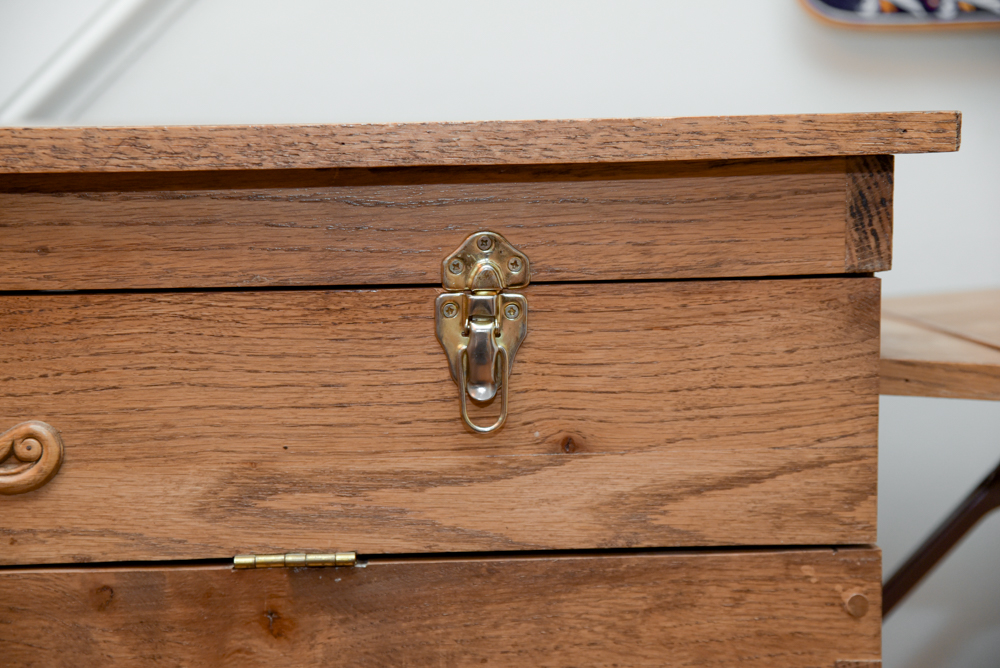 Hand-Crafted Oak Chest-on-Stand