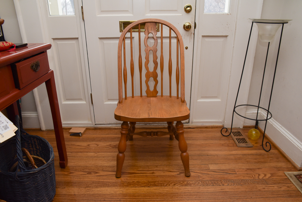 Vintage Dining Table with Windsor Style Chairs