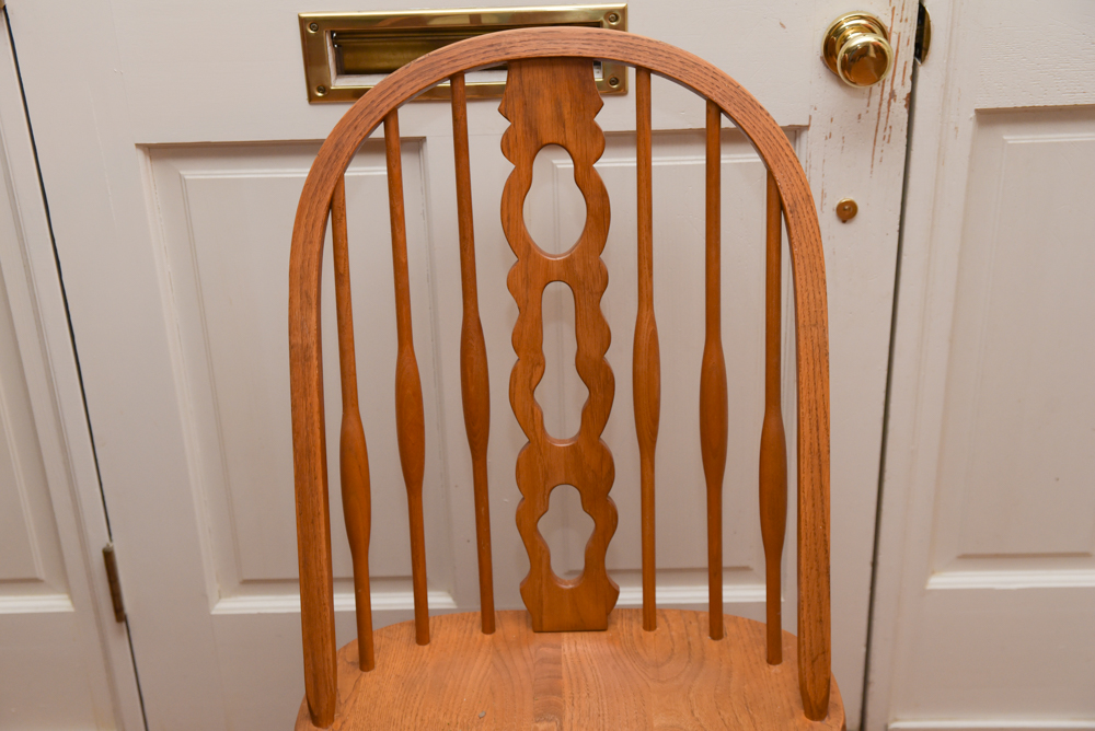 Vintage Dining Table with Windsor Style Chairs