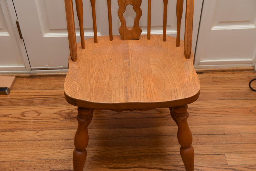 Vintage Dining Table with Windsor Style Chairs