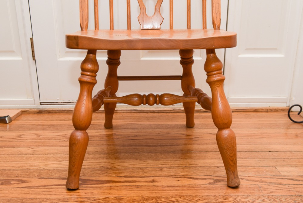 Vintage Dining Table with Windsor Style Chairs