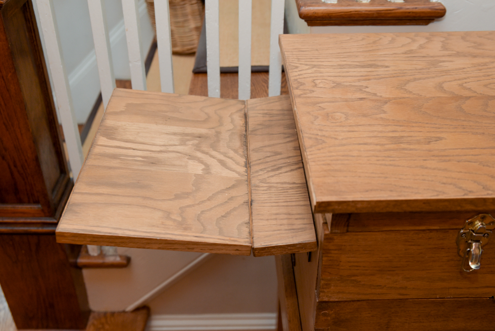 Hand-Crafted Oak Chest-on-Stand