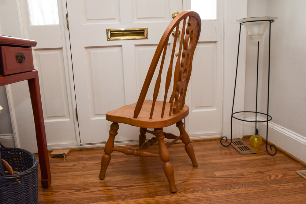 Vintage Dining Table with Windsor Style Chairs