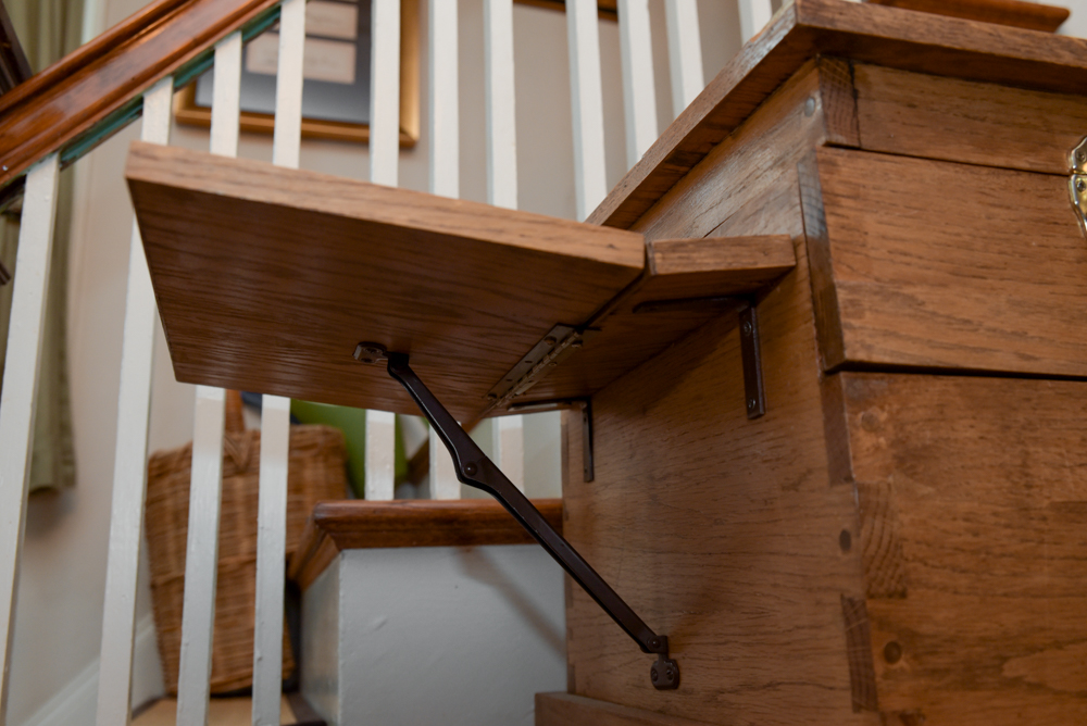 Hand-Crafted Oak Chest-on-Stand