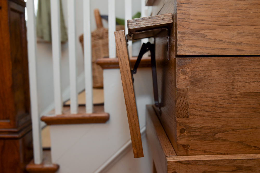 Hand-Crafted Oak Chest-on-Stand