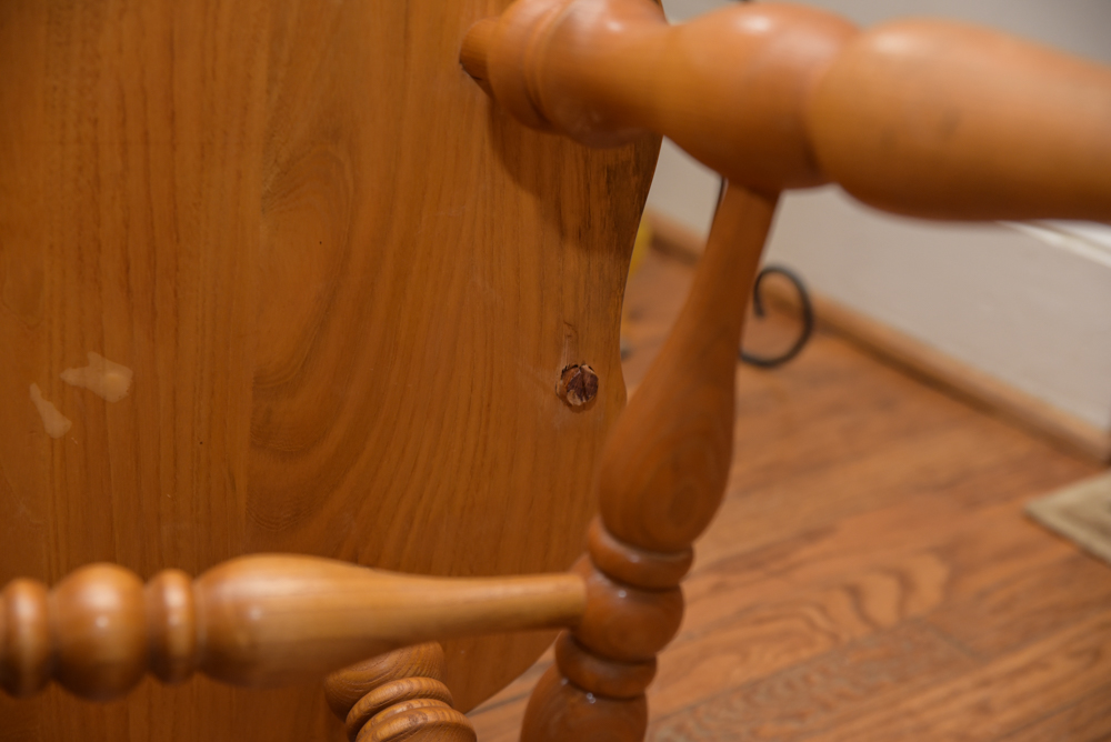 Vintage Dining Table with Windsor Style Chairs