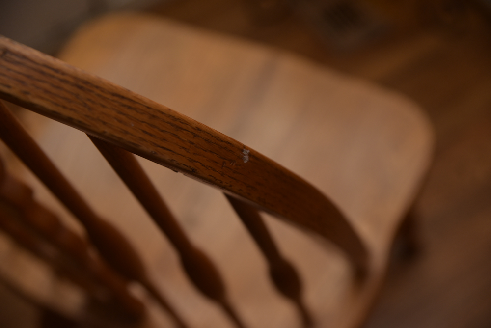 Vintage Dining Table with Windsor Style Chairs