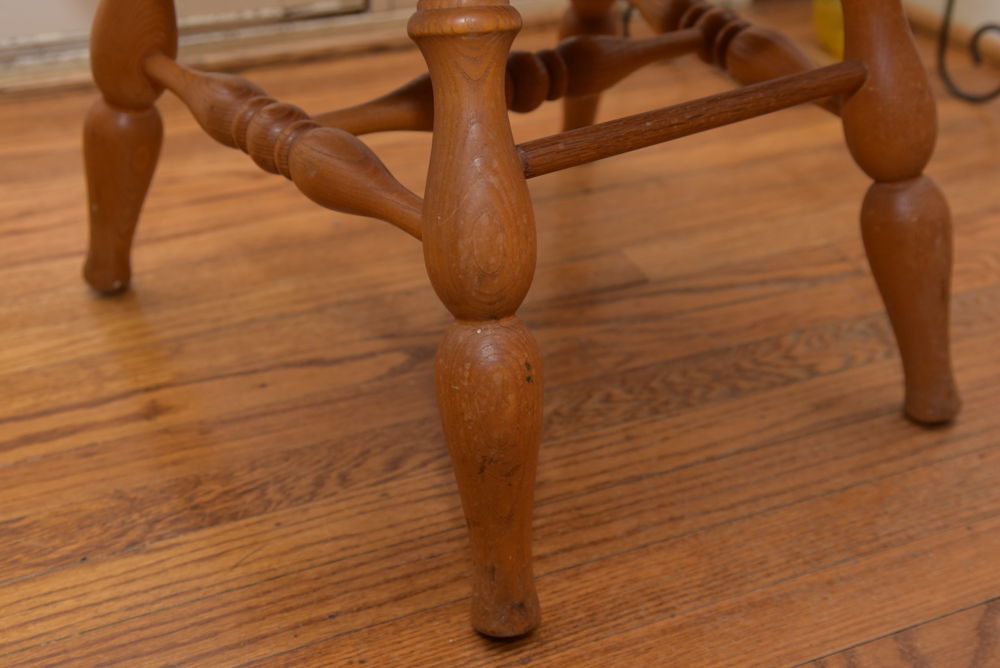 Vintage Dining Table with Windsor Style Chairs