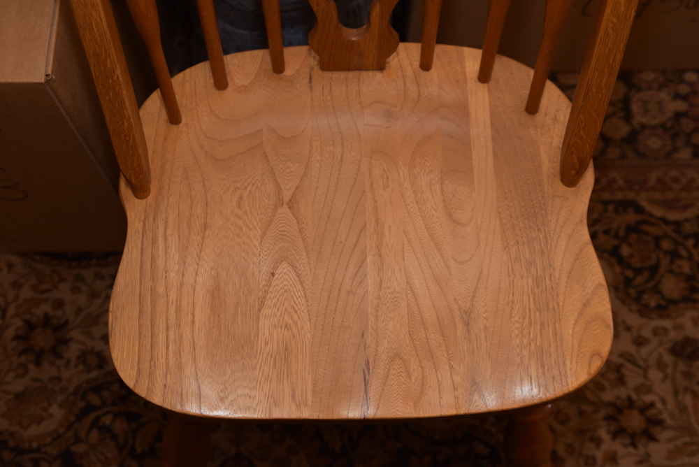 Vintage Dining Table with Windsor Style Chairs