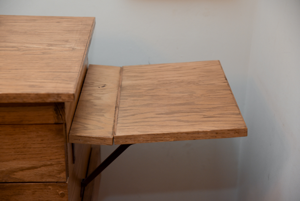 Hand-Crafted Oak Chest-on-Stand