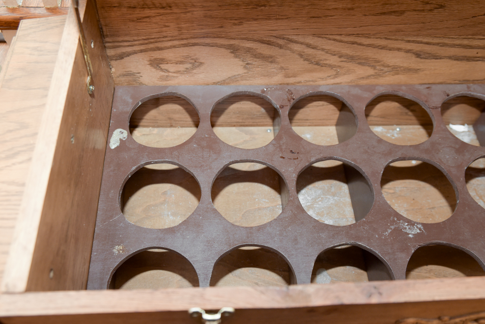 Hand-Crafted Oak Chest-on-Stand