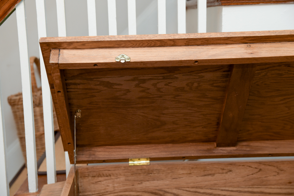 Hand-Crafted Oak Chest-on-Stand
