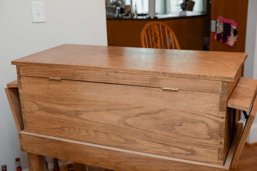 Hand-Crafted Oak Chest-on-Stand