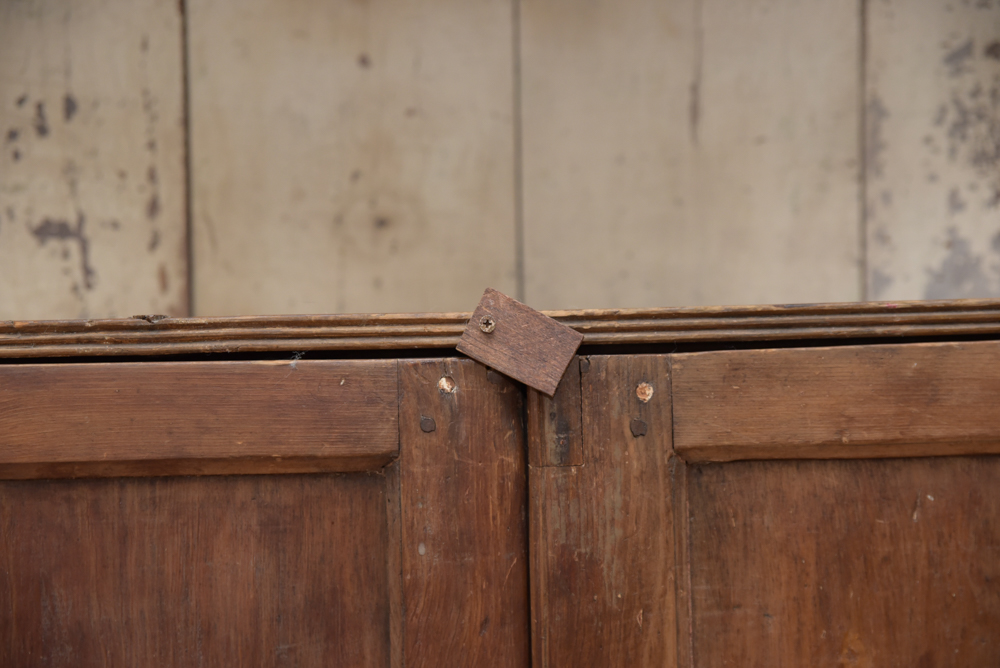 Early Federal Butternut Barrel-Back Cupboard