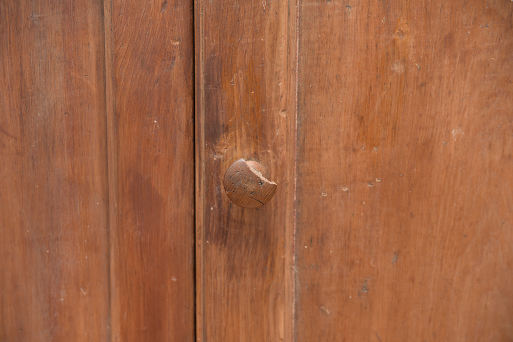 Early Federal Butternut Barrel-Back Cupboard