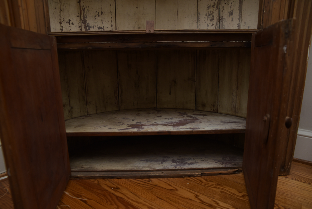 Early Federal Butternut Barrel-Back Cupboard