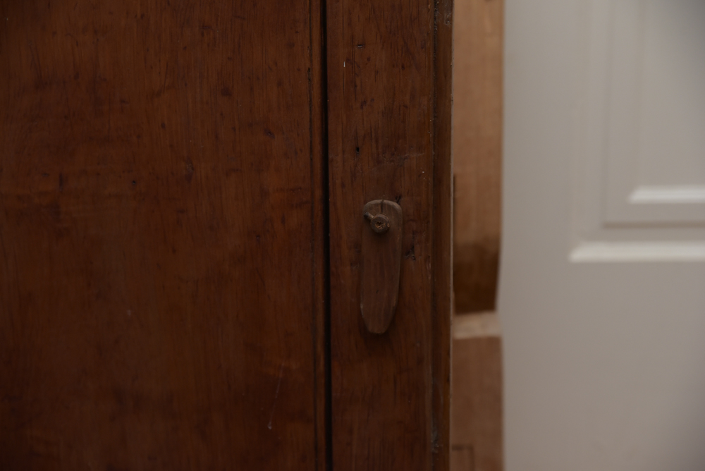 Early Federal Butternut Barrel-Back Cupboard