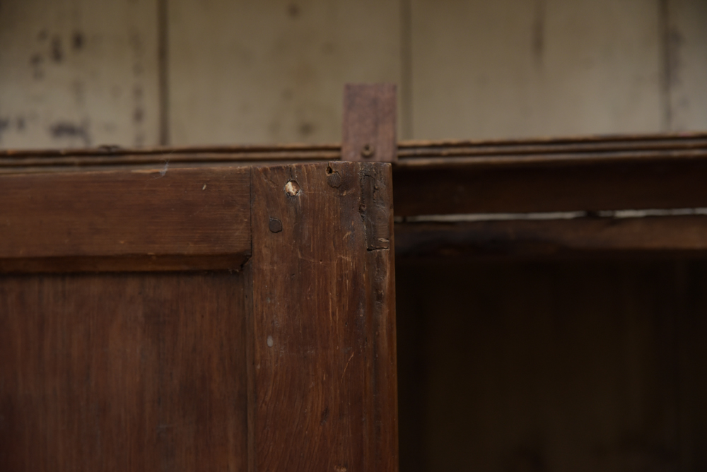 Early Federal Butternut Barrel-Back Cupboard